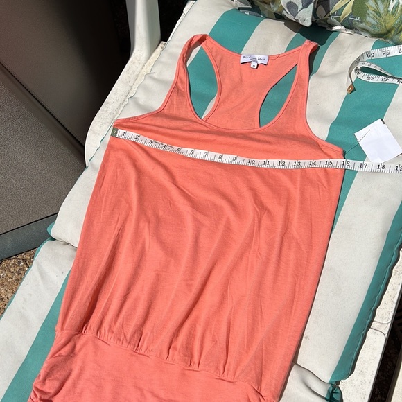 New Michael Stars Racerback tank Mini Dress Size XS Light Coral - Picture 4 of 11